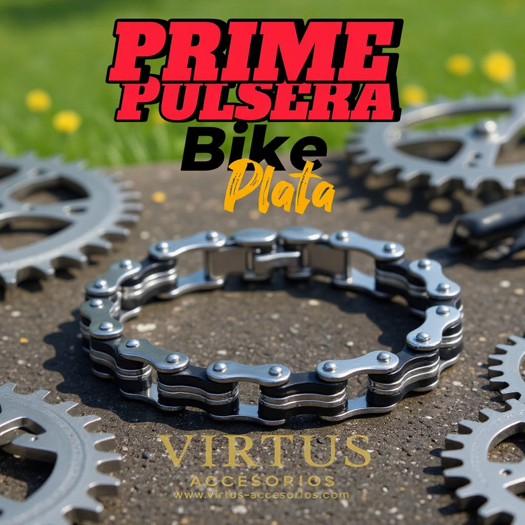 PULSERA BIKE PLATA