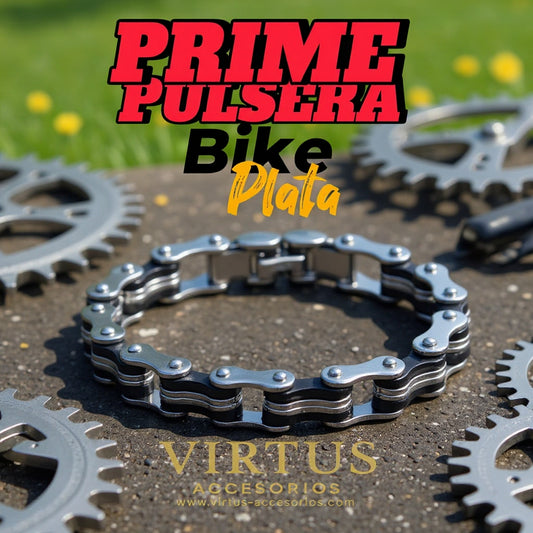 PULSERA BIKE PLATA