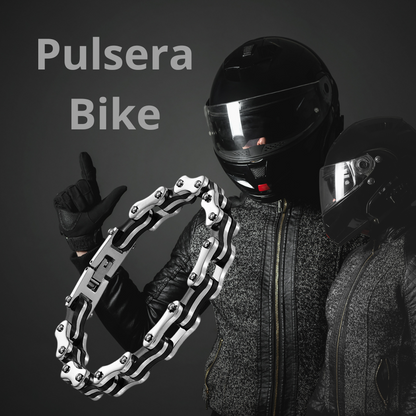 PULSERA BIKE PLATA