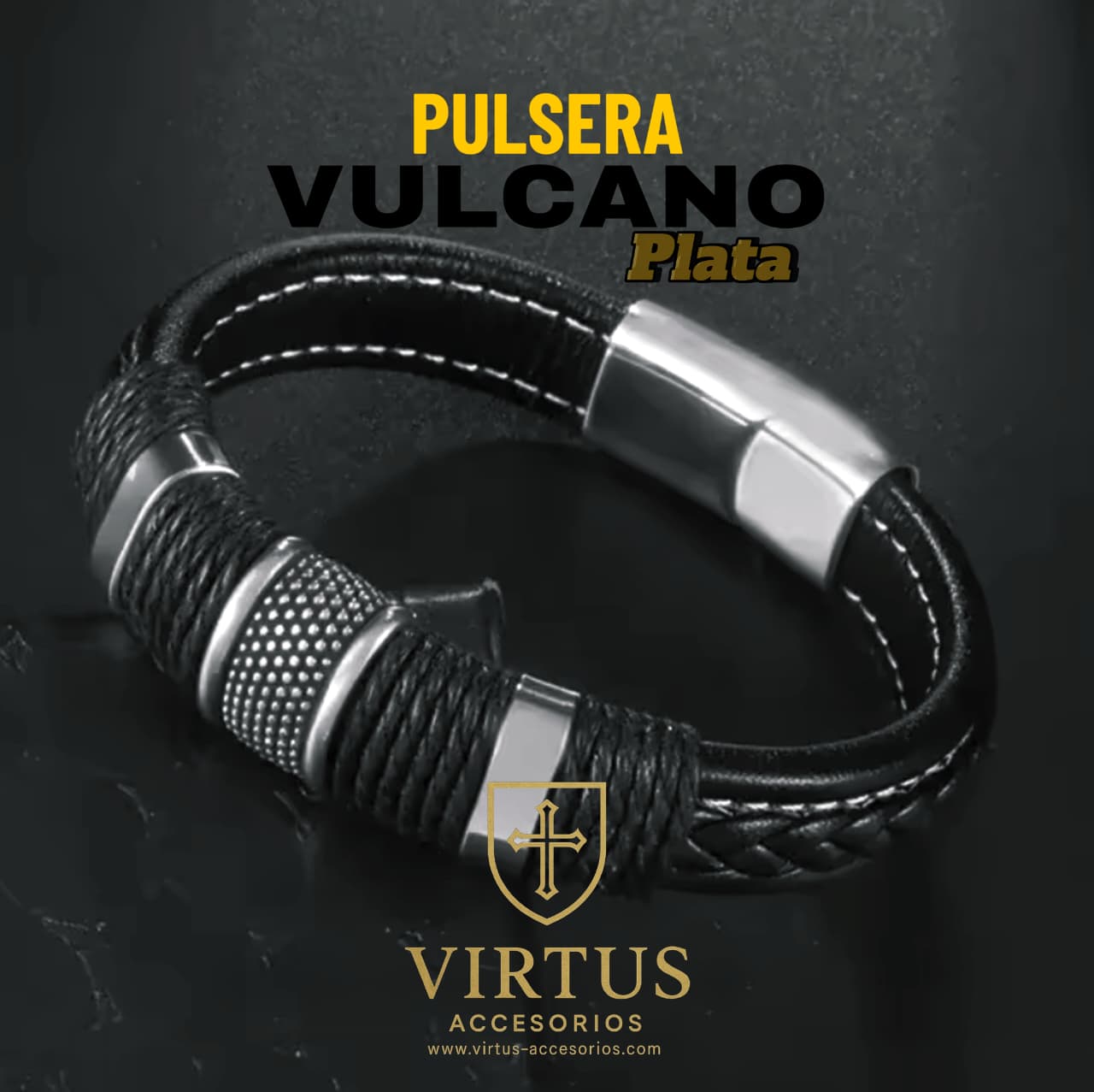 PULSERAS EN CUERO Y ACERO INOXIDABLE