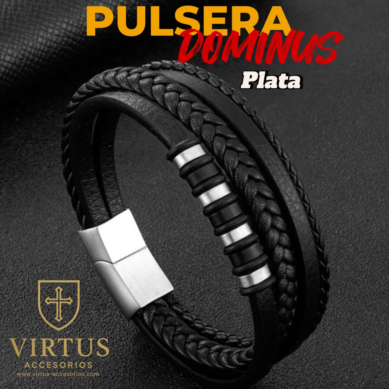 PULSERAS EN CUERO Y ACERO INOXIDABLE